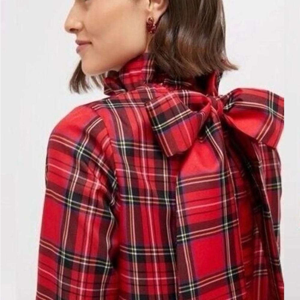Red Plaid Ruffle Dress - Picture 5 of 6